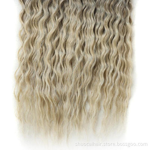 30 Inch Bohemia Crochet Hair Extensions Goddess Synthetic Braiding hair Curly Colored Long Soft Synthetic Hair Extensions